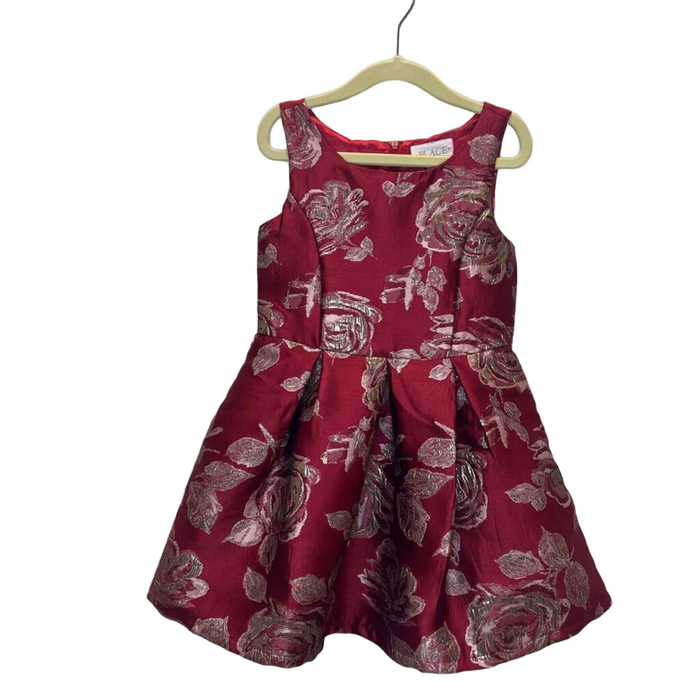 OT Tank Top Holiday Dress/Metallic Roses