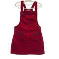 Overall Corduroy Skirt/Apple Pockets
