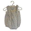 Ruffle Sleeve Romper / Flowers