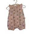 Ruffle Sleeve Romper / Flowers