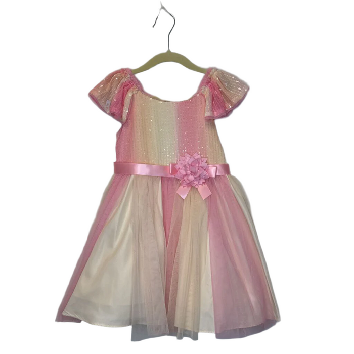 Ruffle Sleeve Sequin Dress