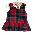 Sleeveless Peter Pan Collared Tunic Top Plaid