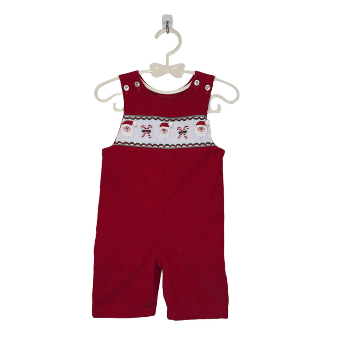 Sleeveless Smocked Romper / Santa