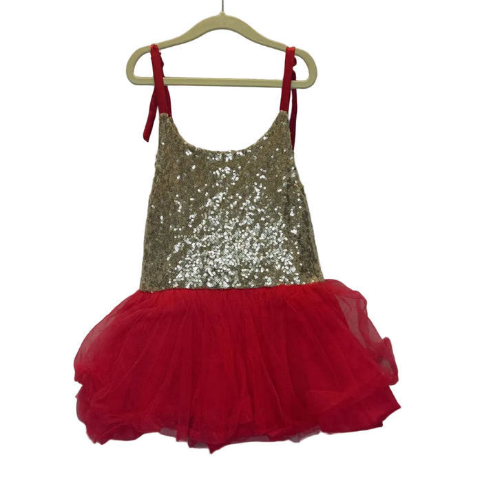 Tie Shoulder Sequin Dress