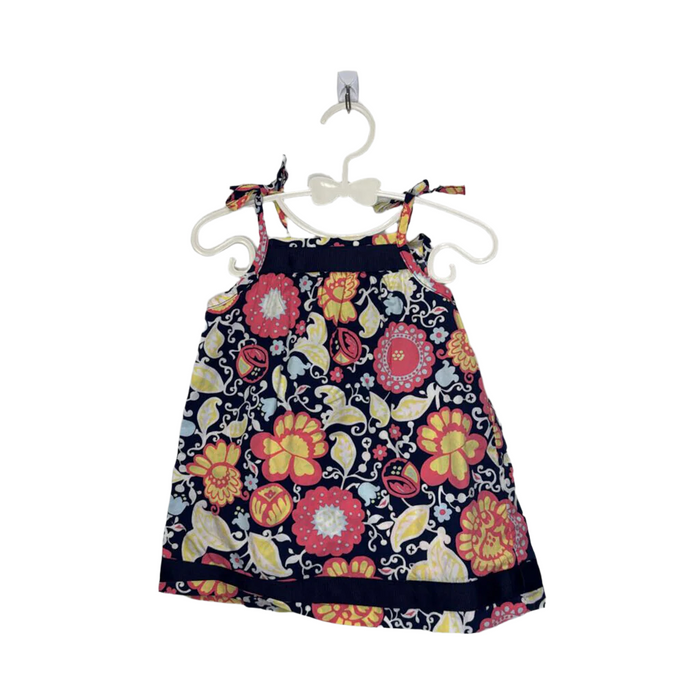 Tie Strap Cotton Dress / Flowers