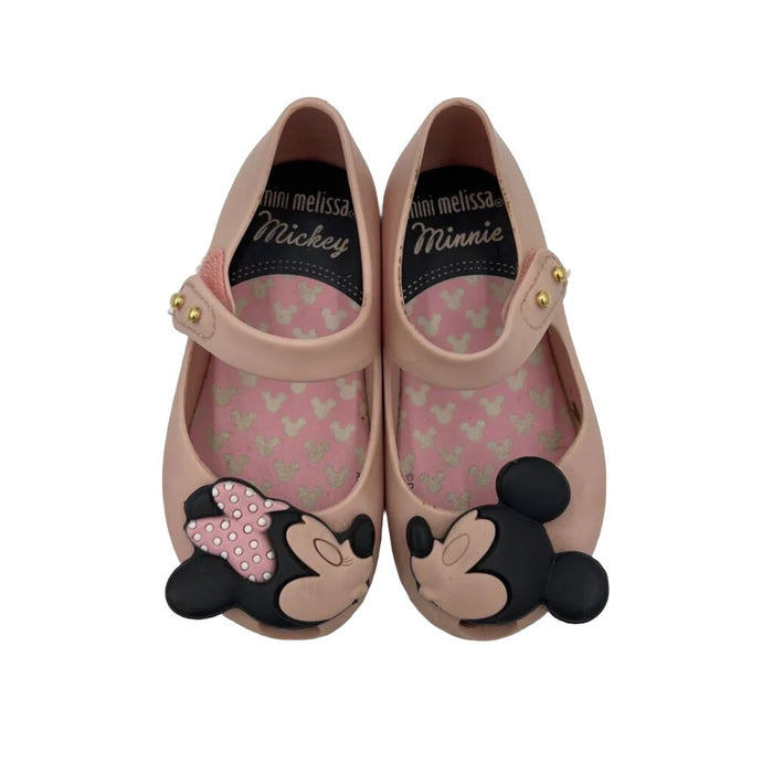 Velcro Peak A Boo Toe Slip On Shoe / Minnie