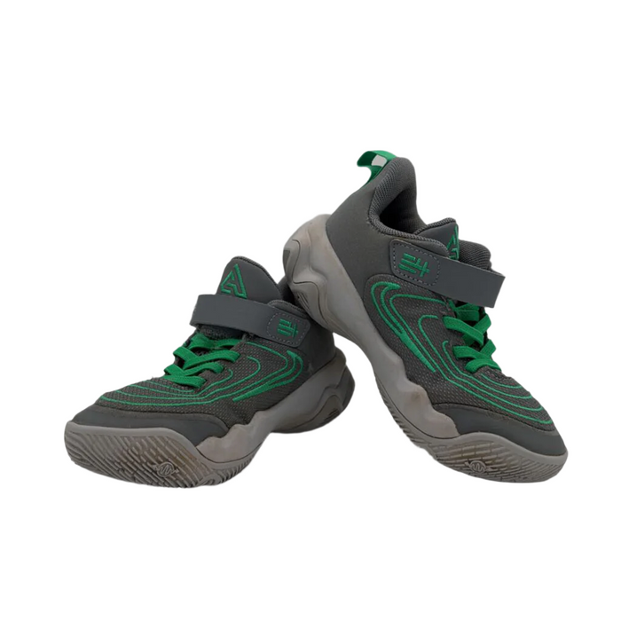 Velcro Tennis Shoes / Green Swoosh