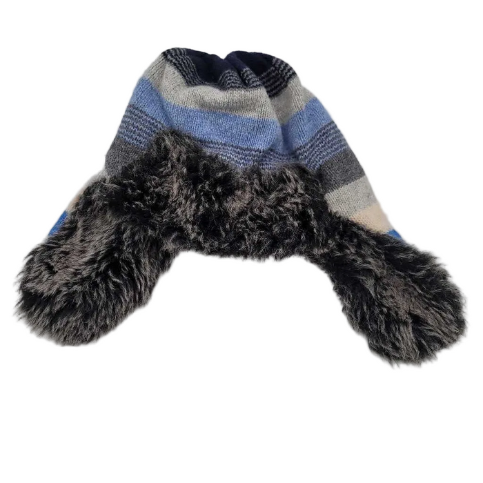 Winter Hat / Fur Lined + Striped