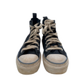 Zip + Lace Up High Top Sneakers