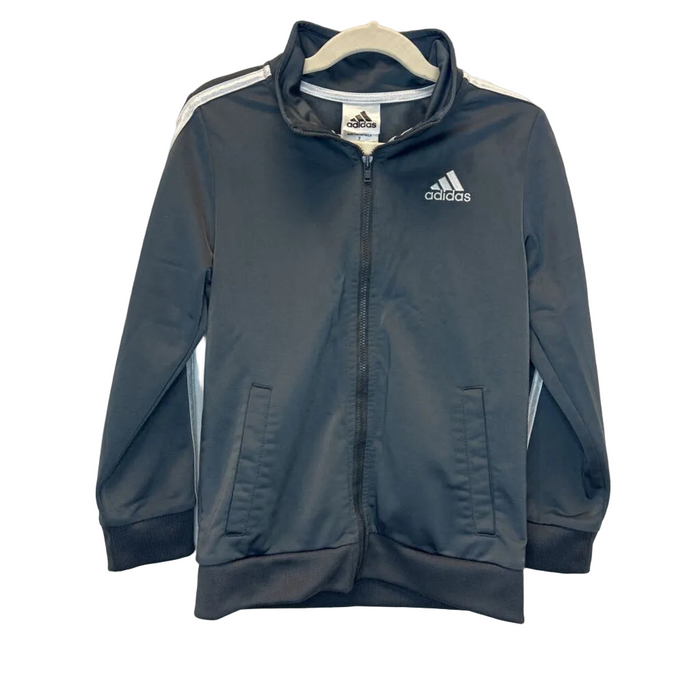 Zip Up Athletic Jacket / White Stripes
