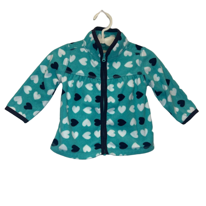 Zip Up Fleece Jacket / Hearts