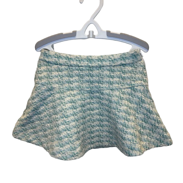 Zip Up Tweed Skirt