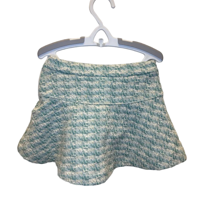 Zip Up Tweed Skirt